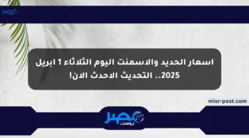 أسعار الحديد والأسمنت اليوم الثلاثاء 1 أبريل 2025.. التحديث الأحدث الآن!